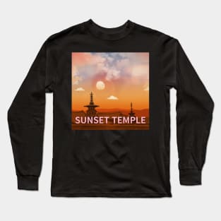 Sunset Temple,pastelton sky Long Sleeve T-Shirt